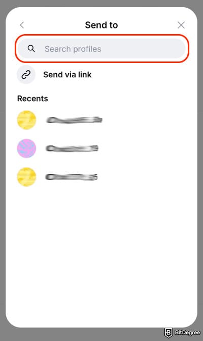 Coinbase Wallet review: a place to paste in the recipient address in the Base App.