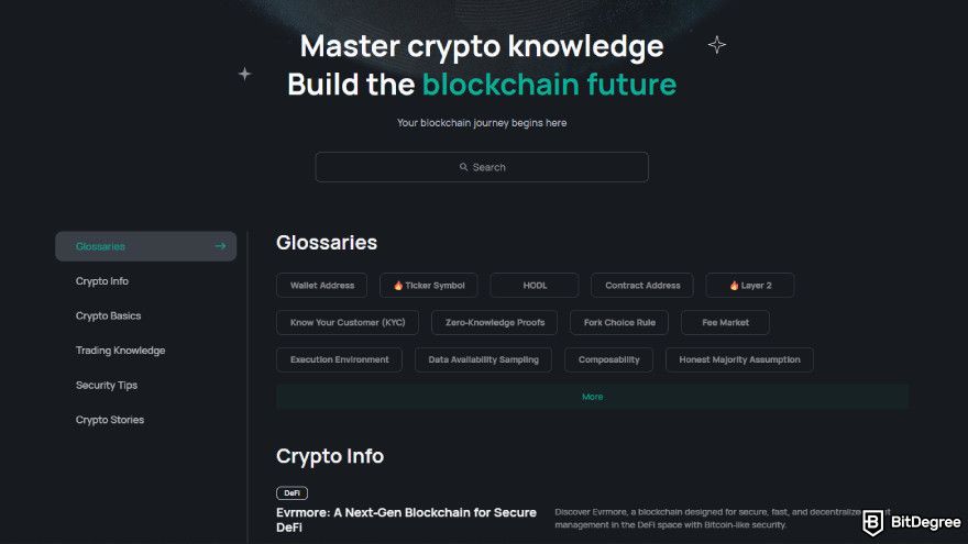 CoinEx review: the platform has a pretty comprehensive learning materials.