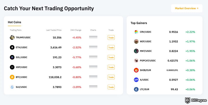 Coinexx review: Bybit homepage.