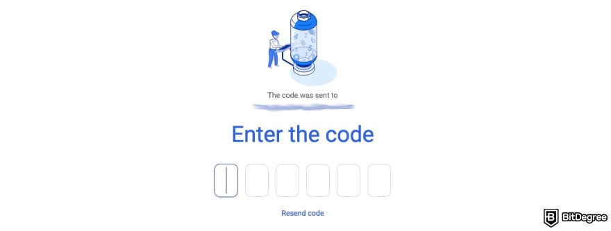 Coinmama coupon code: Coinmama asking to enter the verification code.