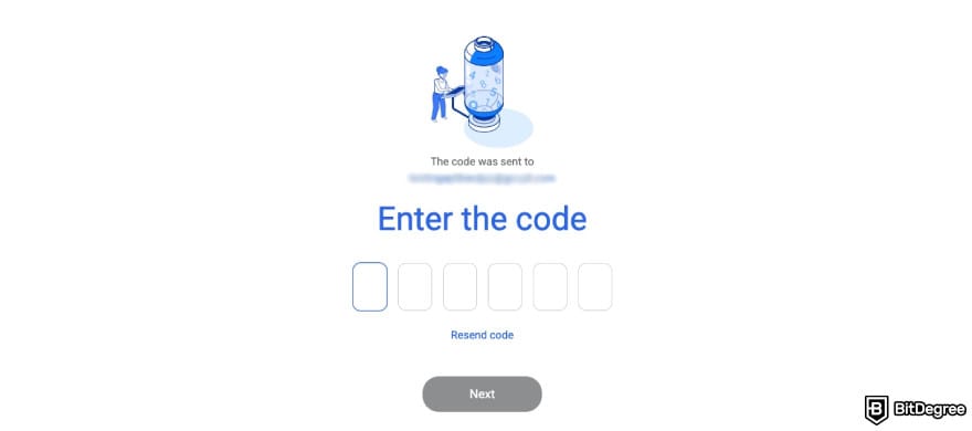 Coinmama Cyber Monday: Coinmama asking to enter the verification code.
