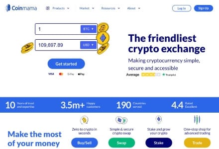 Coinmama - Friendly Customer Support, but High Fees Coinmama - Friendly Customer Support, but High Fees