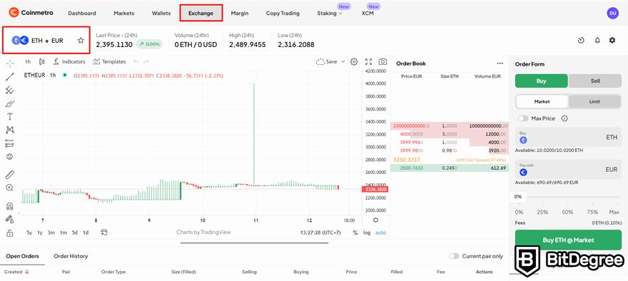 Coinmetro là gì: Cặp hoán đổi.