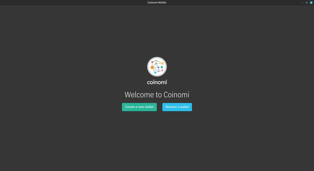 Coinomi wallet review: the welcome page of the Coinomi desktop app.