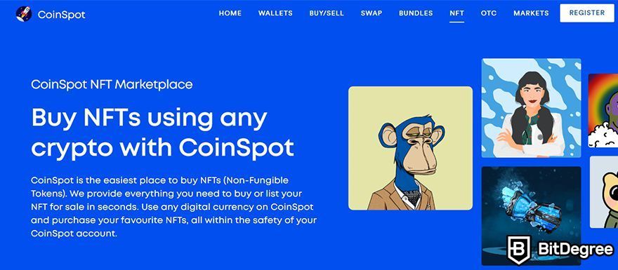 CoinSpot review: NFT marketplace.