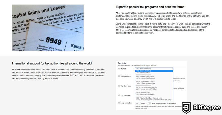 CoinTracking review: tax report availability around the world.