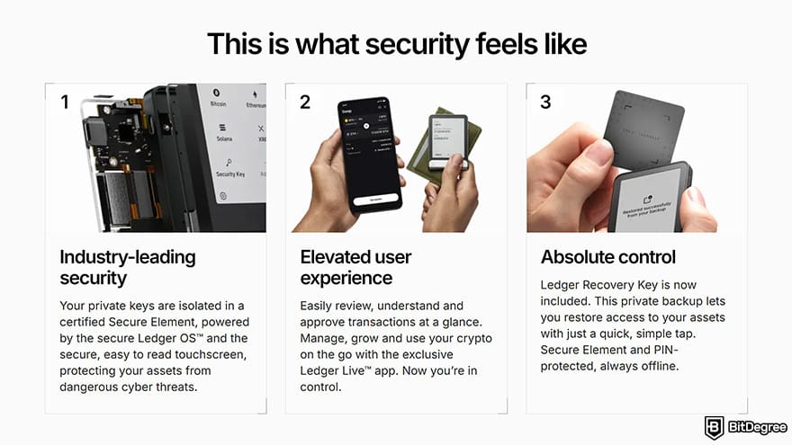 Cold wallet: Ledger Flex.