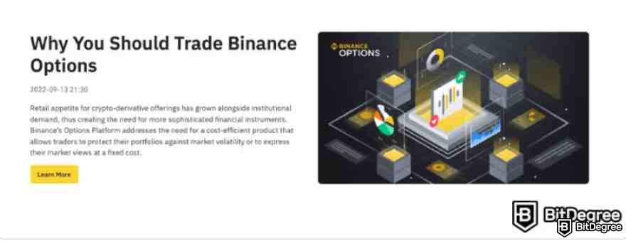 Comercio de Opciones de Binance: Por que negociar en Binance Options.