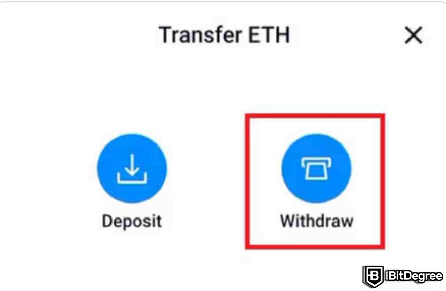 Como retirar dinero de la plataforma crypto.com: Transferir Ethereum.