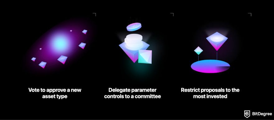 Cosmos airdrop list: a screenshot of Cosmos governance features.