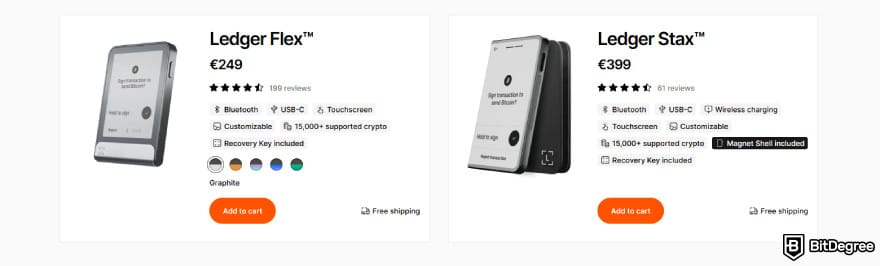 Crypto Black Friday deals: Ledger Flex and Ledger Stax.