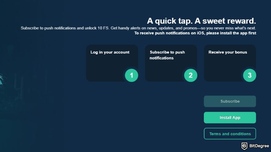 Crypto casino no deposit bonus: subscribe to Vave.