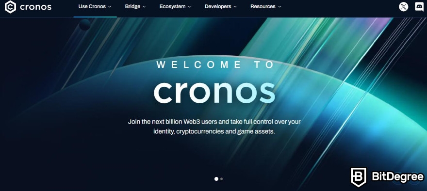 Crypto.com NFT review: Cronos blockchain official website.