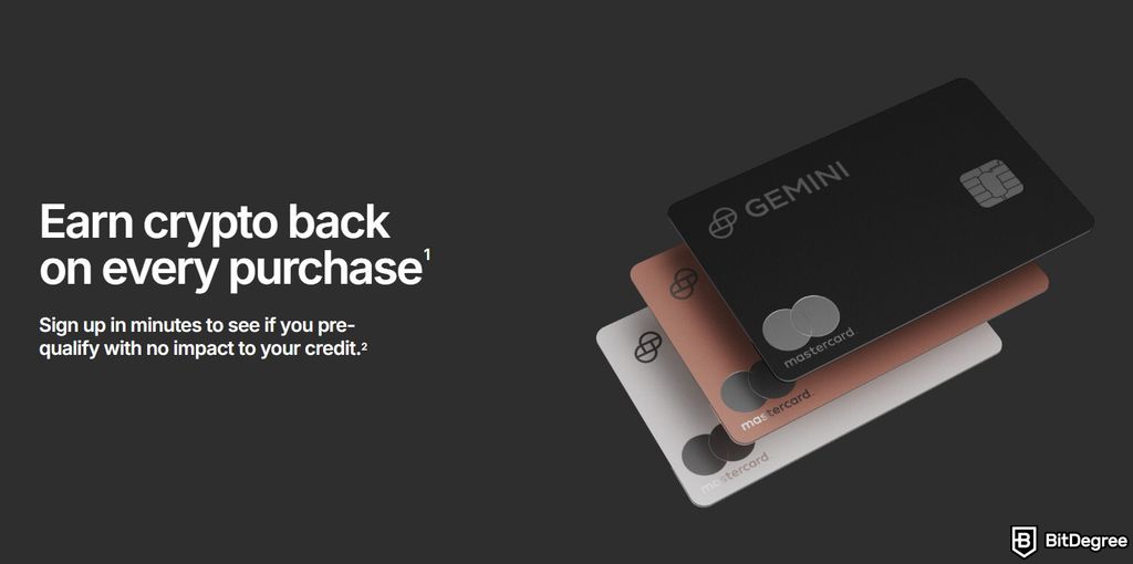 Crypto.com card review: three stacked metal Gemini cards.