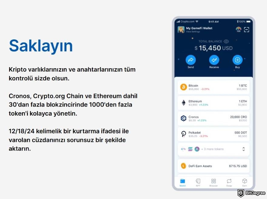 Crypto.com Wallet İncelemesi: Saklama