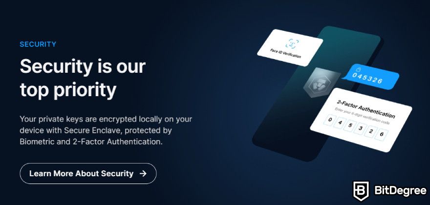 Crypto.com wallet review: security features.