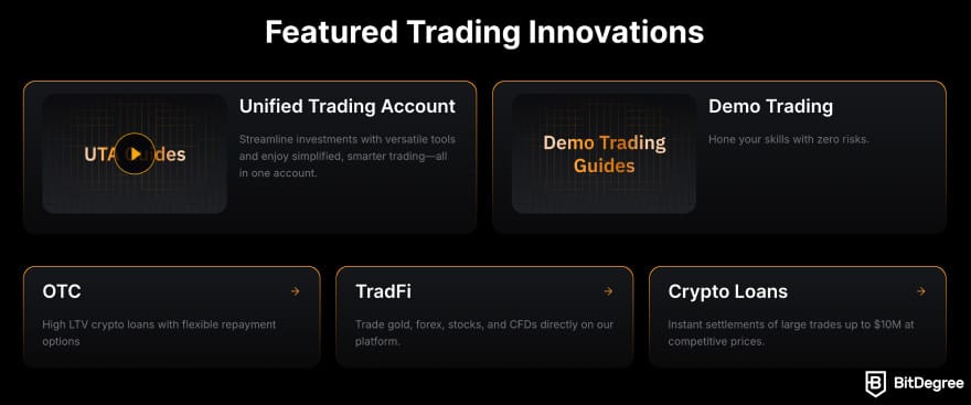Binance vs Bybit: Bybit's trading innovations.
