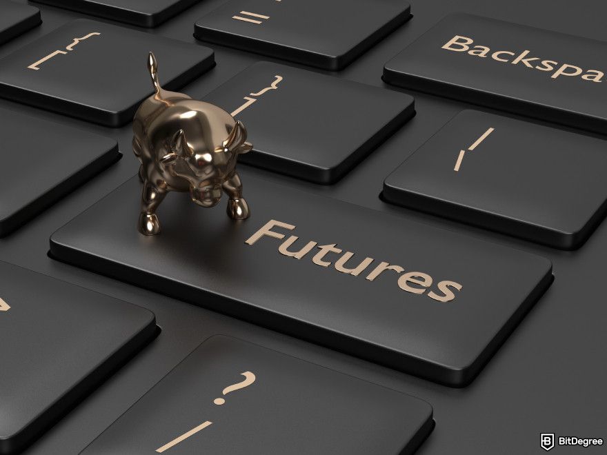 Crypto funding rates explained: a bull on the futures button.