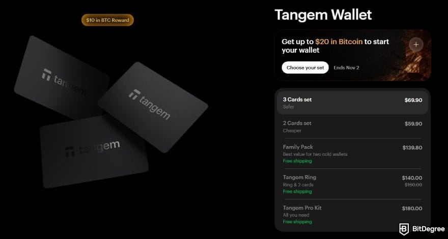 Crypto wallet deals: a price list of different Tangem wallet sets. Crypto wallet deals: a price list of different Tangem wallet sets.