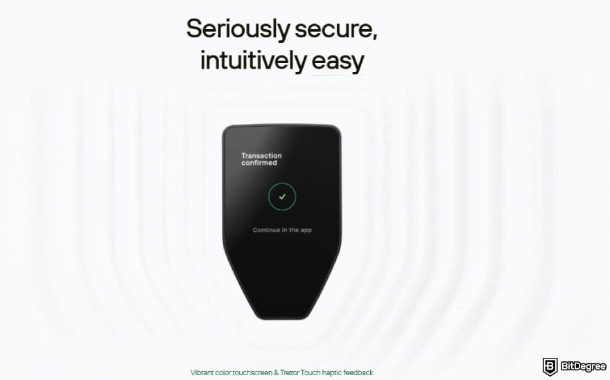 Crypto wallet for business: Trezor Safe 5's security and ease of use.