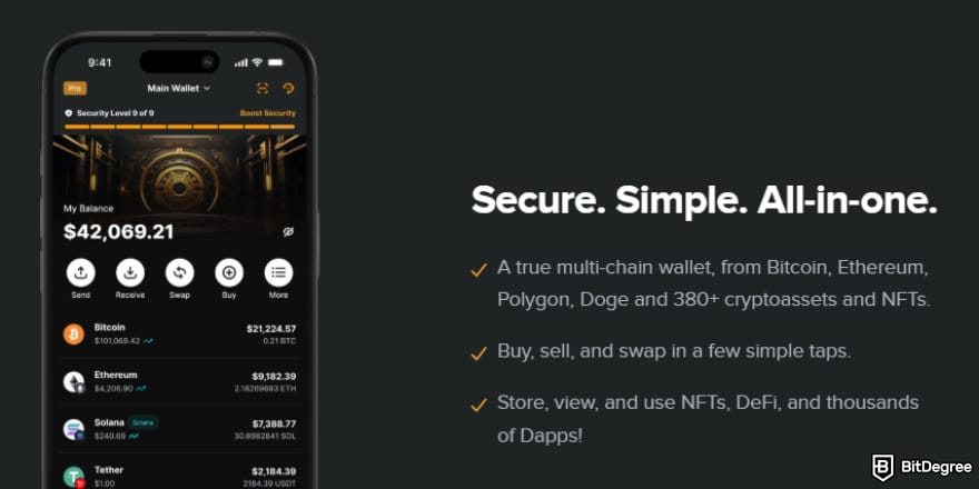 Crypto wallet for business: Zengo Wallet features.