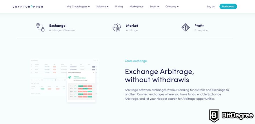 Cryptohopper review: Arbitrage bot on Cryptohopper.