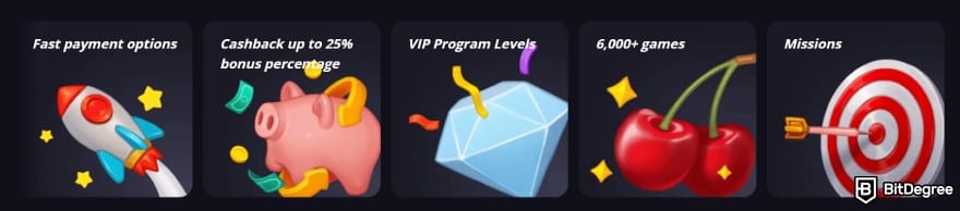 CryptoLeo casino review: feature highlights of the platform.