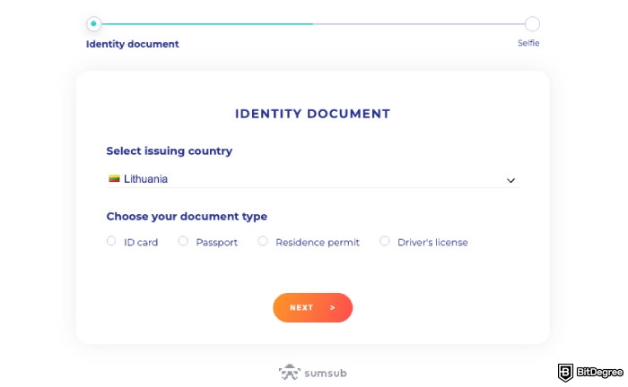 Cryptomus review: identity verification.