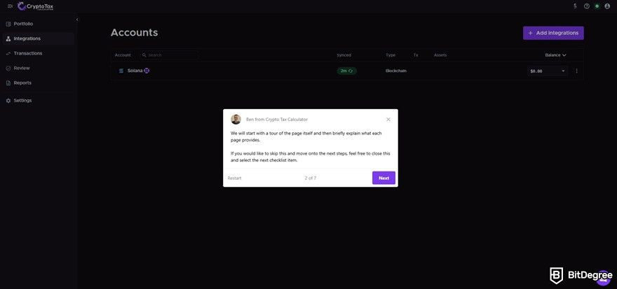 CryptoTaxCalculator review: guided tour.