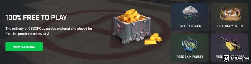 CSGORoll promo code: the free rewards on CSGORoll.