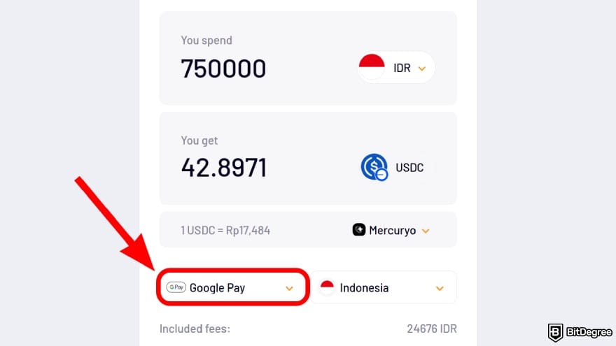 Currency devaluation in Nigeria: click on the payment dropdown.