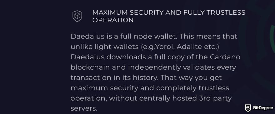 Daedalus wallet review: Daedalus wallet security.