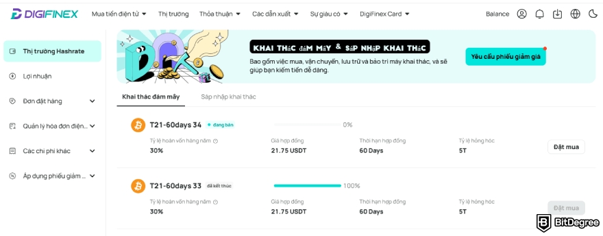 Đánh giá DigiFinex: Khai thác đám mây và hợp nhất.