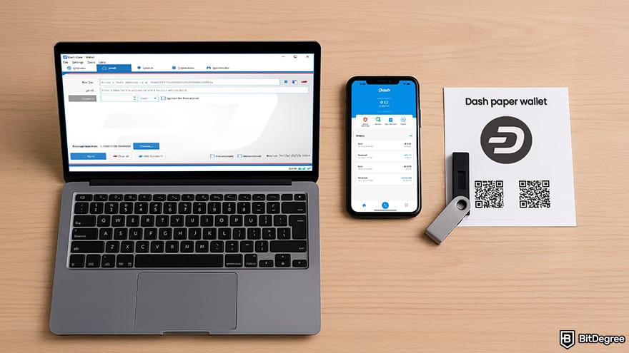 Dash wallet: different crypto wallets.