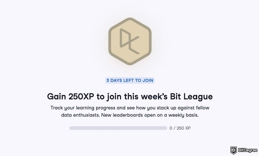 DataCamp review: a welcome banner when joining the leaderboard. DataCamp review: a welcome banner when joining the leaderboard.
