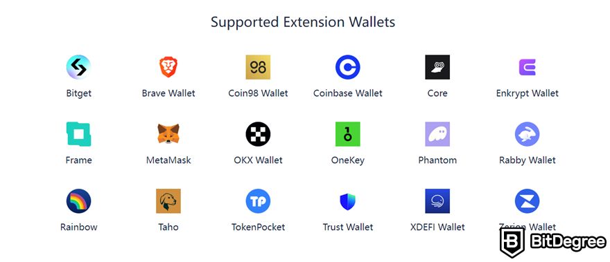 DeBank review: supported wallets on DeBank via Rabby Wallet.