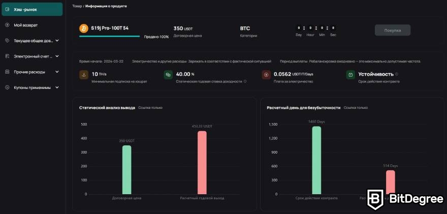 DigiFinex отзывы: данные майнинга.