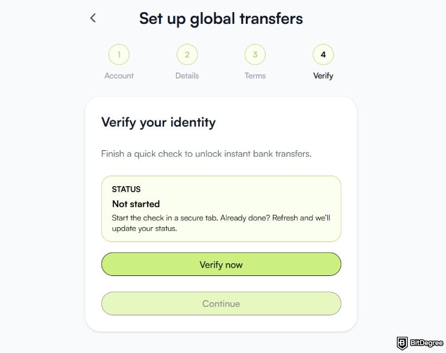 Does PayPal work in Nigeria: the verify identity prompt before making a bank transfer on Ogvio.