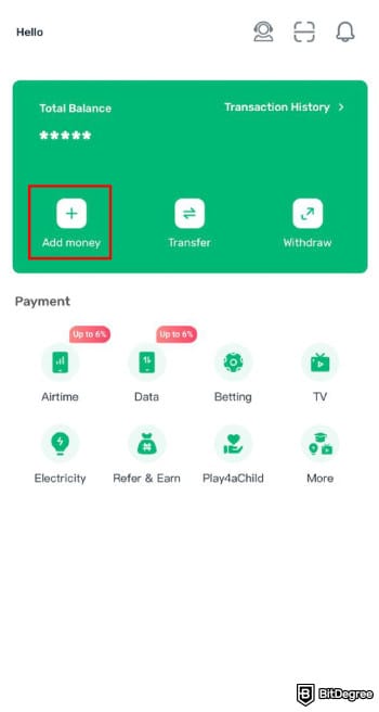 Does Revolut work in Nigeria: Opay app highlighting Add money option. Does Revolut work in Nigeria: Opay app highlighting Add money option.
