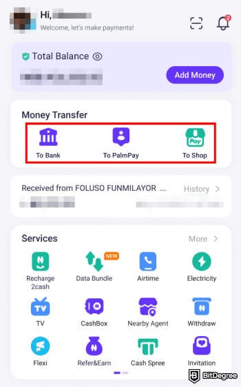 Does Revolut work in Nigeria: PalmPay app highlighting the Money Transfer options. Does Revolut work in Nigeria: PalmPay app highlighting the Money Transfer options.