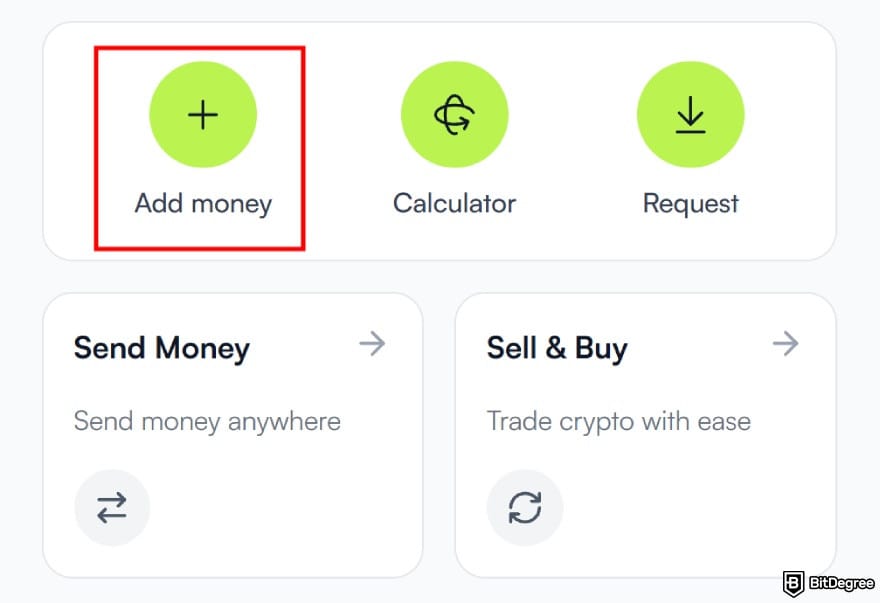 Does Wise work in Nigeria: the [Add money] menu on Ogvio.