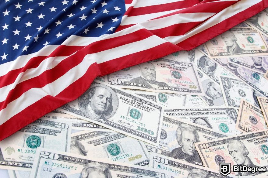 Dollar Milkshake Theory: the US flag on dollar bills.