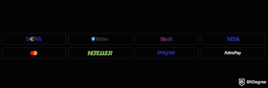 Donbet casino review: available payment methods on Donbet.
