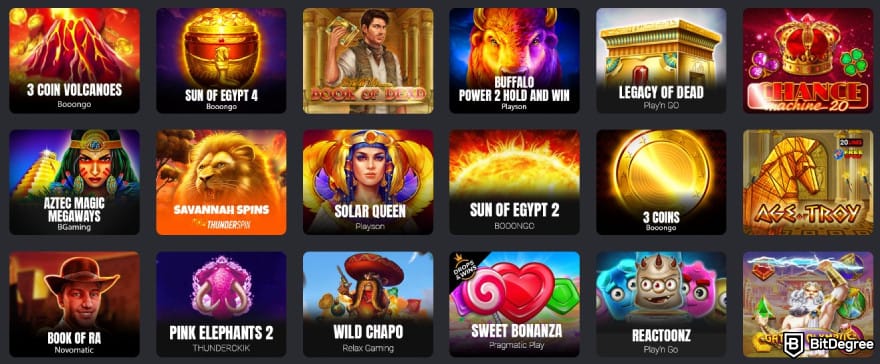 Donbet casino review: available casino games on Donbet.