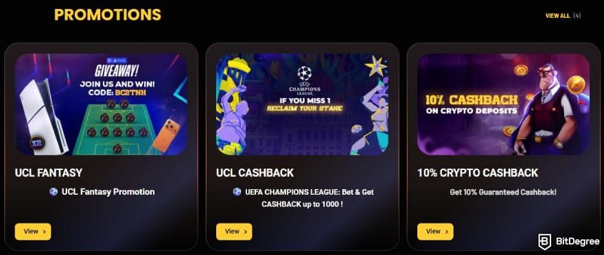 Donbet casino review: Donbet's promotions.