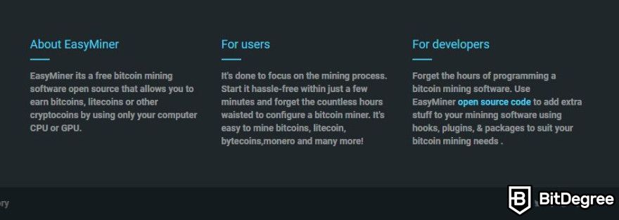 EasyMiner review: about the platform.