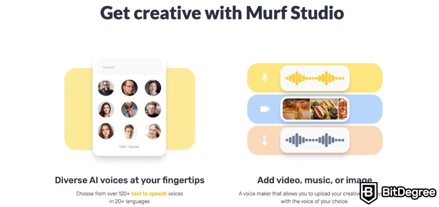 ElevenLabs review: Murf.ai features.