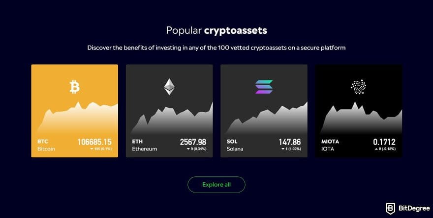 eToro review: popular cryptocurrencies on eToro.