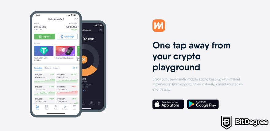 EXMO review: one tap away from your crypto playground.