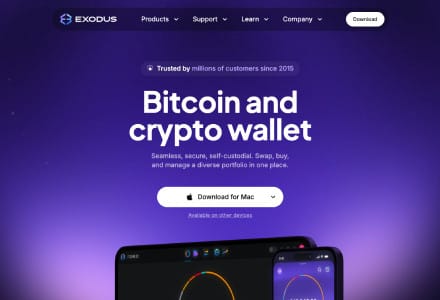Exodus - Ví phần mềm Bitcoin được trau chuốt về giao diện